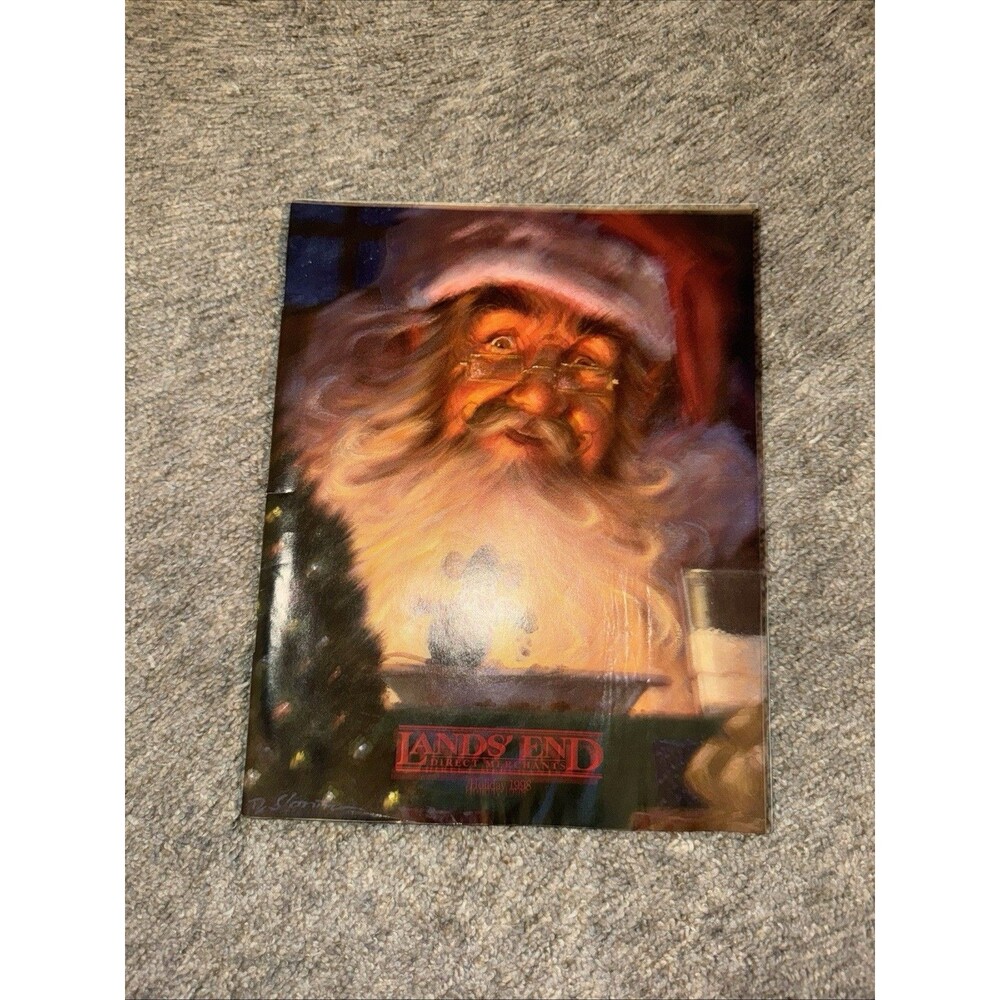 Vtg Lands' End Holiday 1998 Edition Catalog Direct Merchant Santa Mouse Milk